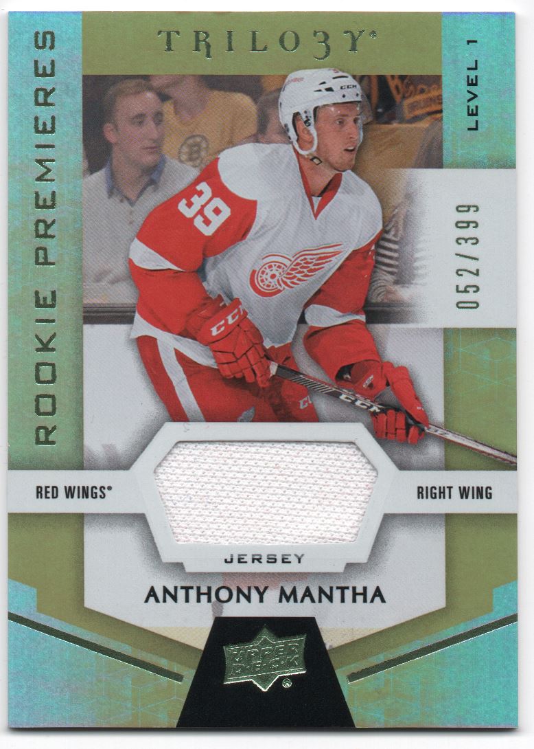 2016-17 Upper Deck Trilogy Green Relics - Rookie Premiere Level 1 Anthony Mantha #74 card front image