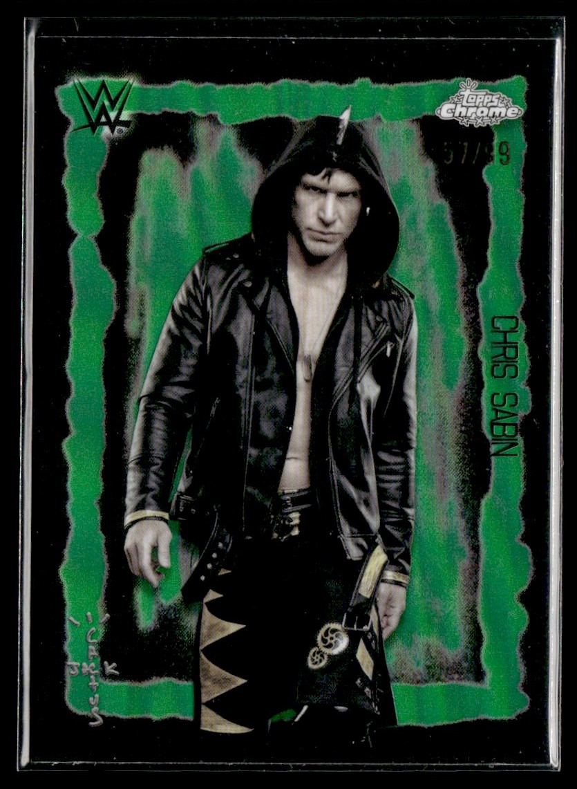 2025 Topps Chrome WWE Cactus Jack Green Chris Sabin 57/99 #FVF-40