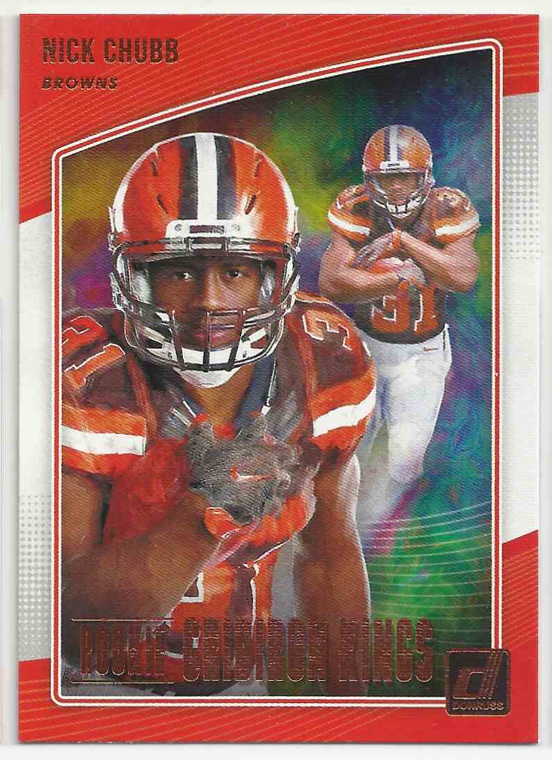 Nick Chubb 2018 Donruss #R-8 The Rookies SP Rookie Card PGI 10