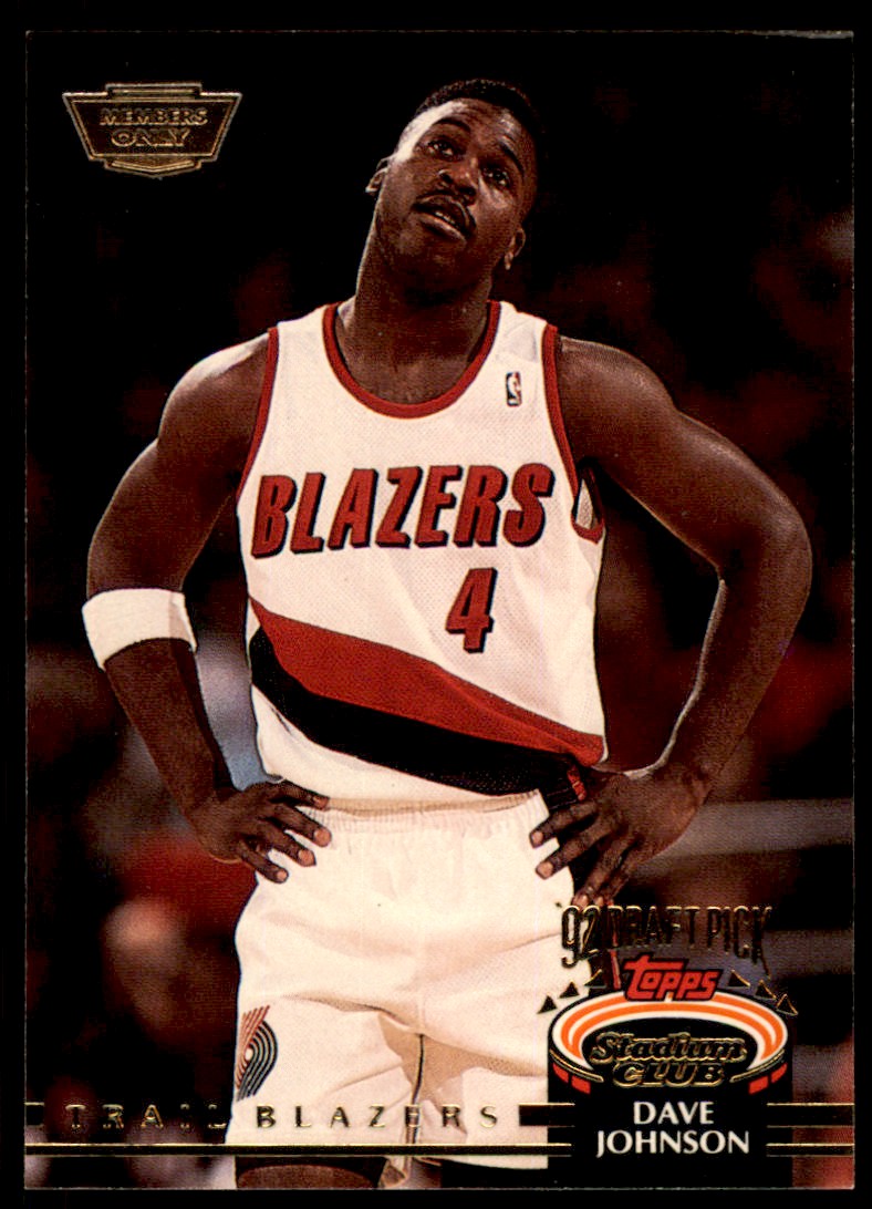 1992-93 Stadium Club Members Only #300 Dave Johnson Portland Trail