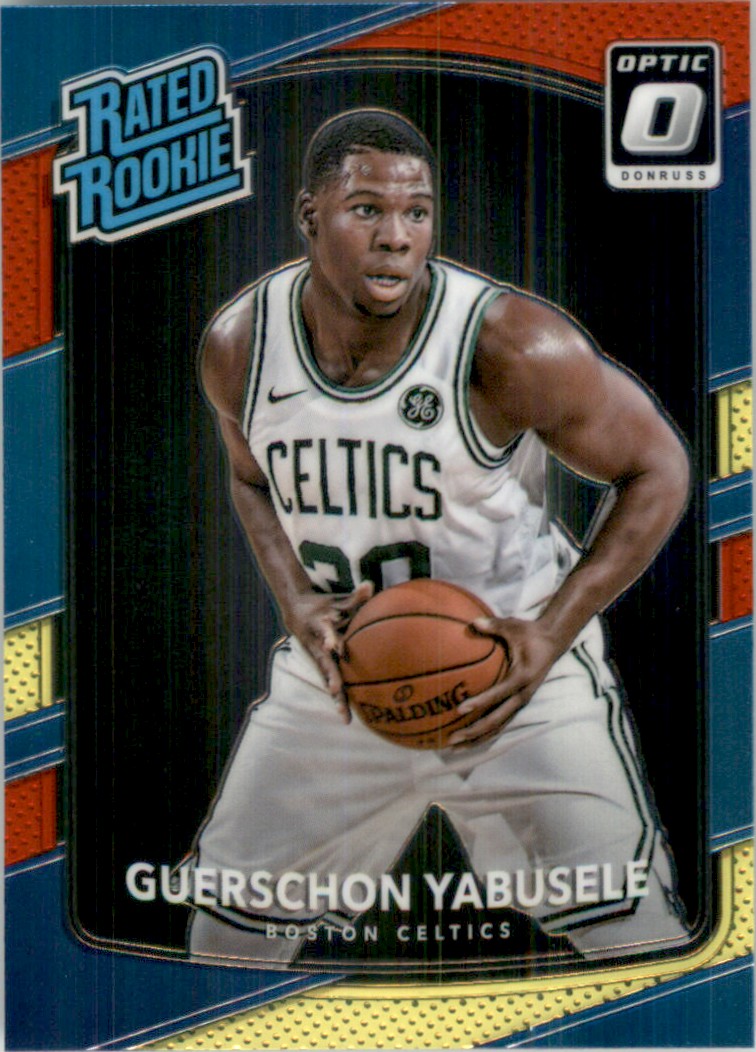 2017-18 Donruss Optic Mega Box Rated Rookie Red Yellow Guerschon Yabusele RR #154 card front image