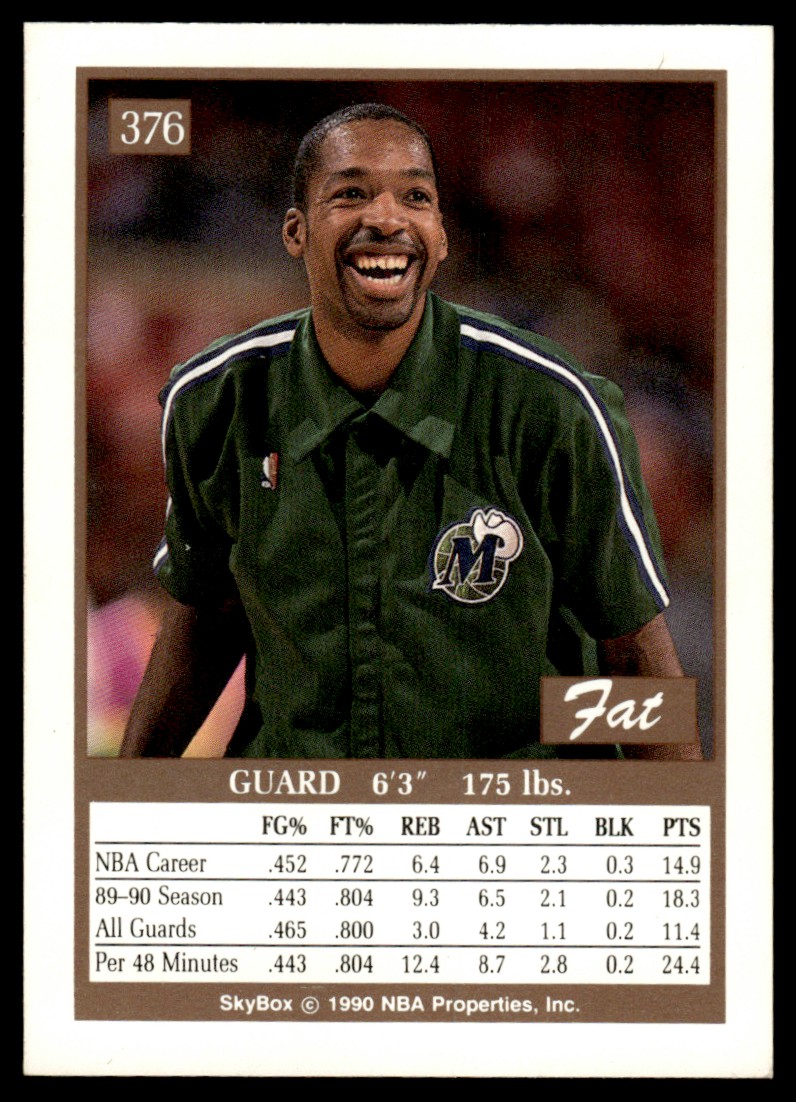 1990-91 SkyBox Lafayette Lever #376 card back image
