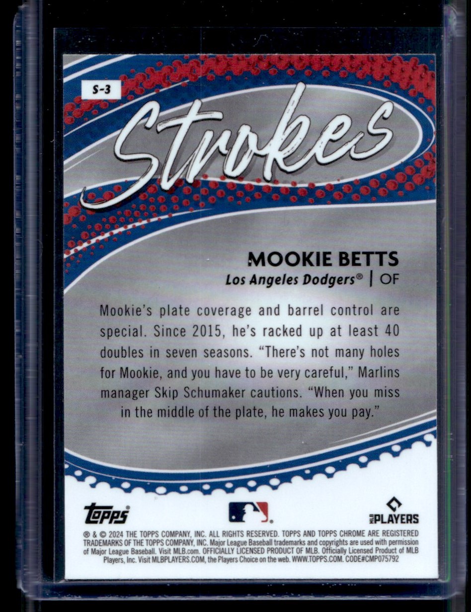 2024 Topps Chrome Strokes #S-3 Mookie Betts Los Angeles Dodgers | eBay