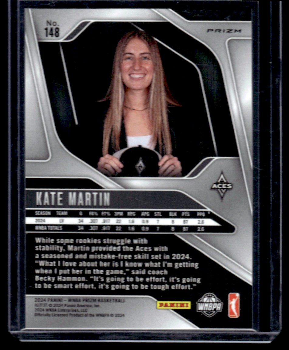 2024-25 Panini Prizm Wnba Kate Martin #148 card back image