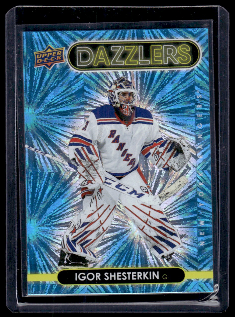 2021-22 Upper Deck Series 1 Blue Dazzlers Igor Shesterkin