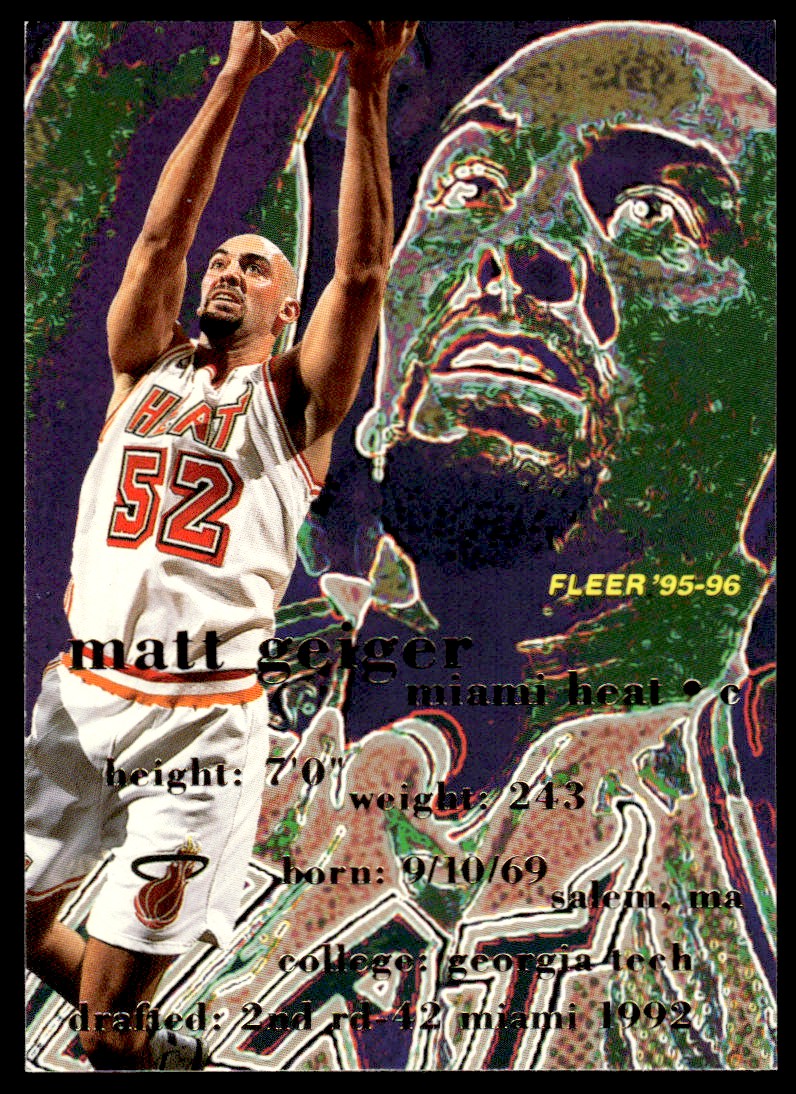 1995-96 Fleer Matt Geiger Miami Heat #94 | eBay