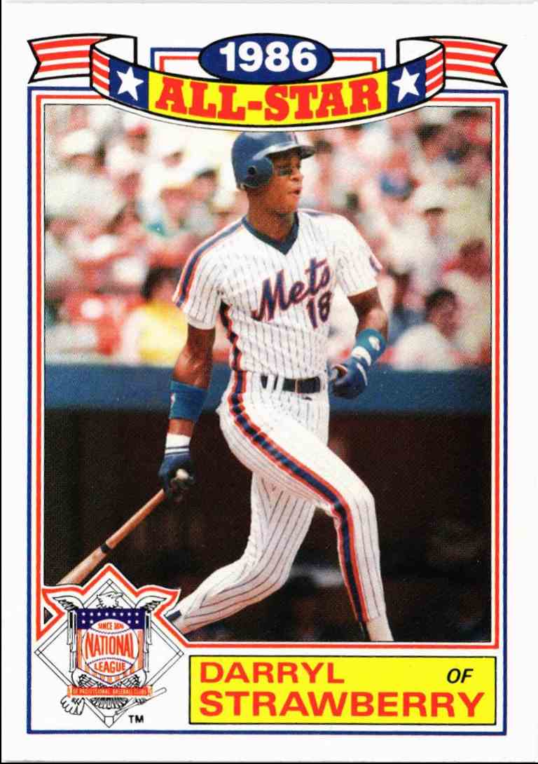 1987 topps darryl strawberry all star