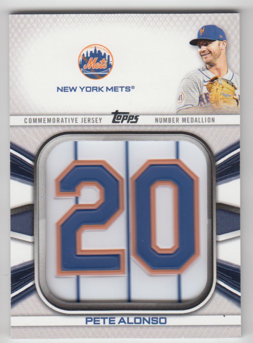 2022 Topps Commemorative Player Jersey Number Medallions Pete Alonso #JNM-PA card front image
