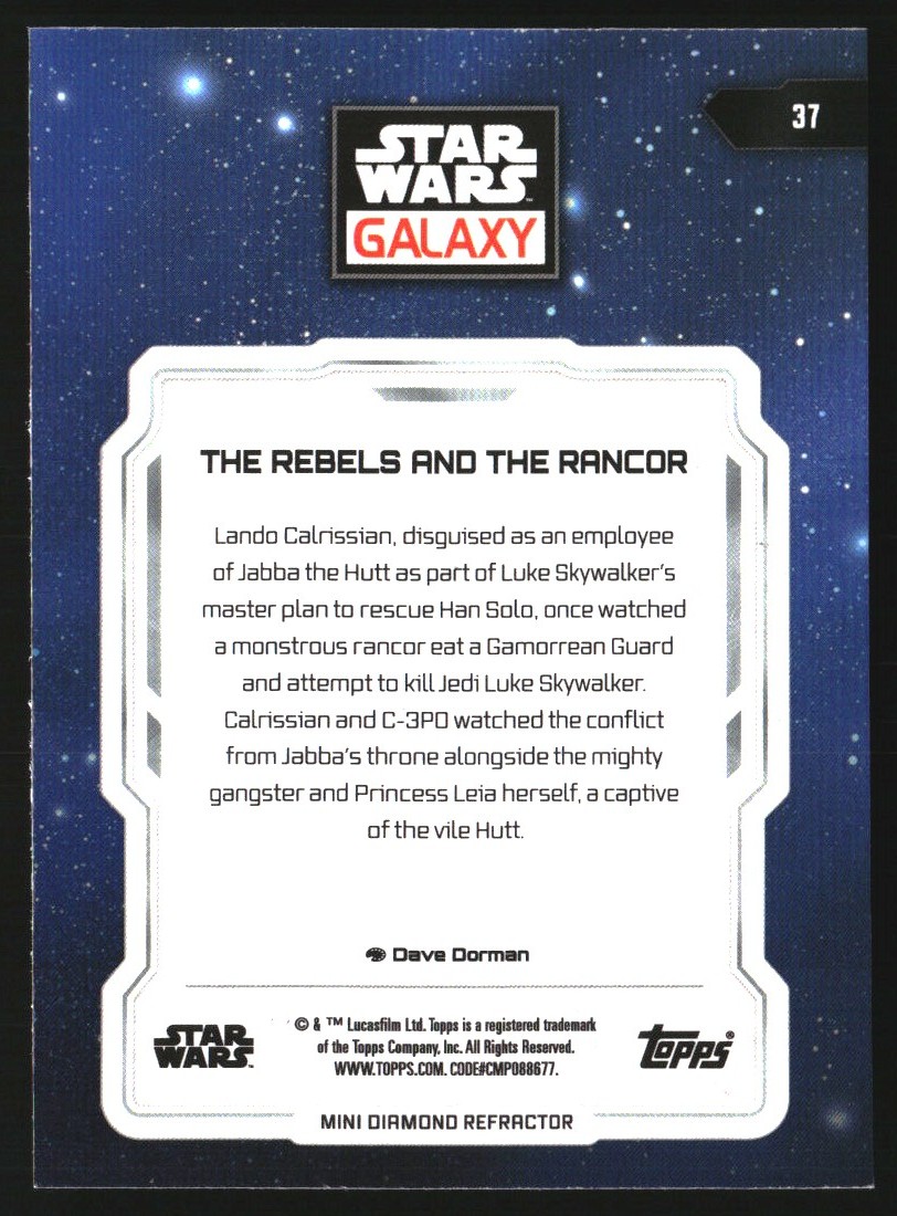 2024 Topps Chrome Star wars galaxy refractor Knights of the Republic issue #4 #39 card back image