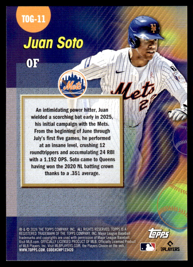 2026 Topps Titans Of The Game JUAN SOTO #TOG-11 New York Mets | eBay