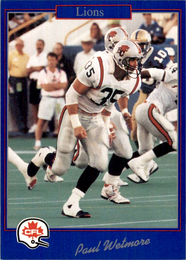 1991 Jogo Canadian NFL CFL Paul Wetmore 191 on Kronozio