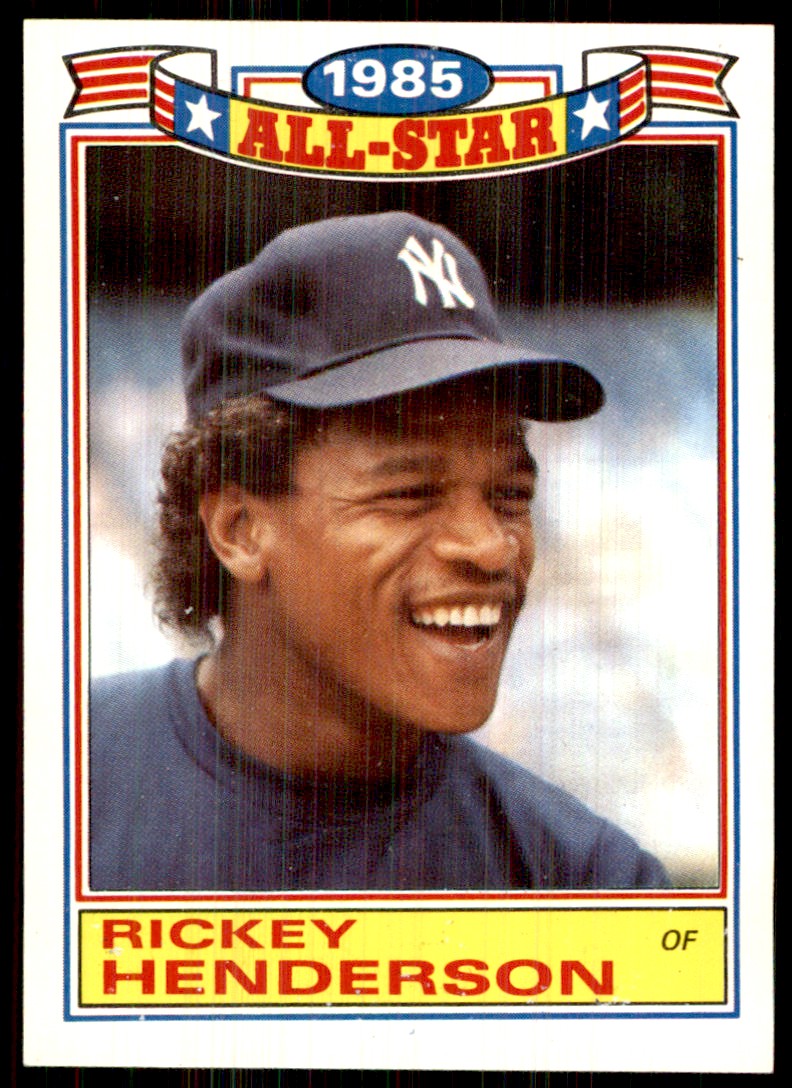 1986 Topps Glossy All-Stars Rickey Henderson #7