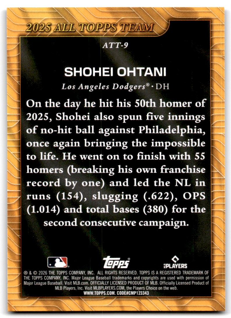2026 Topps Series 1 All Team Shohei Ohtani Los Angeles Dodgers