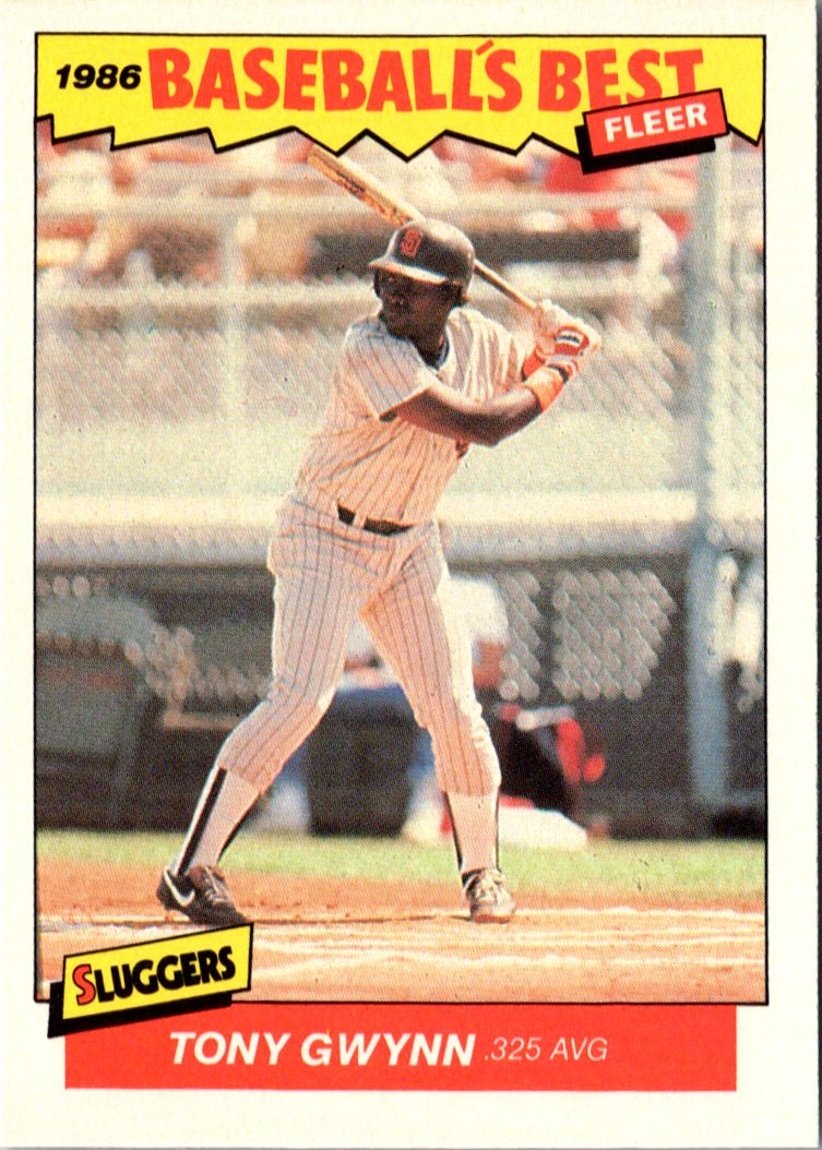1986 Fleer Baseball's Best Sluggers vs. Pitchers Tony Gwynn #15