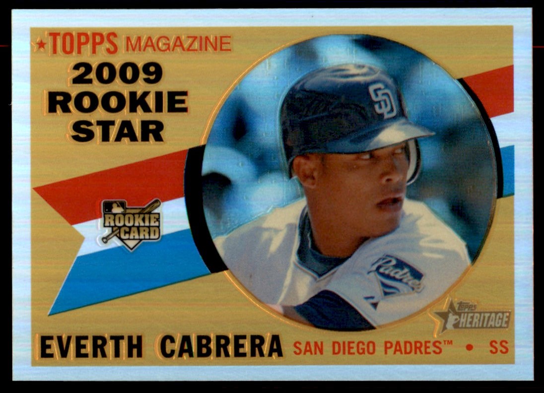 2009 Topps Heritage Chrome Refractors Everth Cabrera RC /560