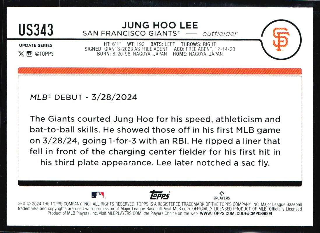 2024 Topps Detroit Tigers #6 card back image