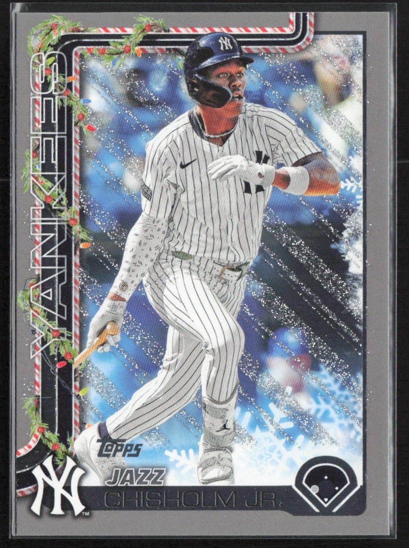 2025 Topps Holiday Silver Glitter Jazz Chisholm Jr. New York