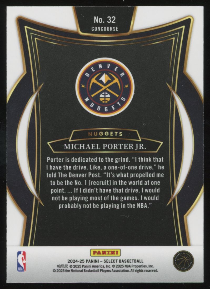 2024-25 Panini Select Blue Michael Porter Jr. #32 on Kronozio