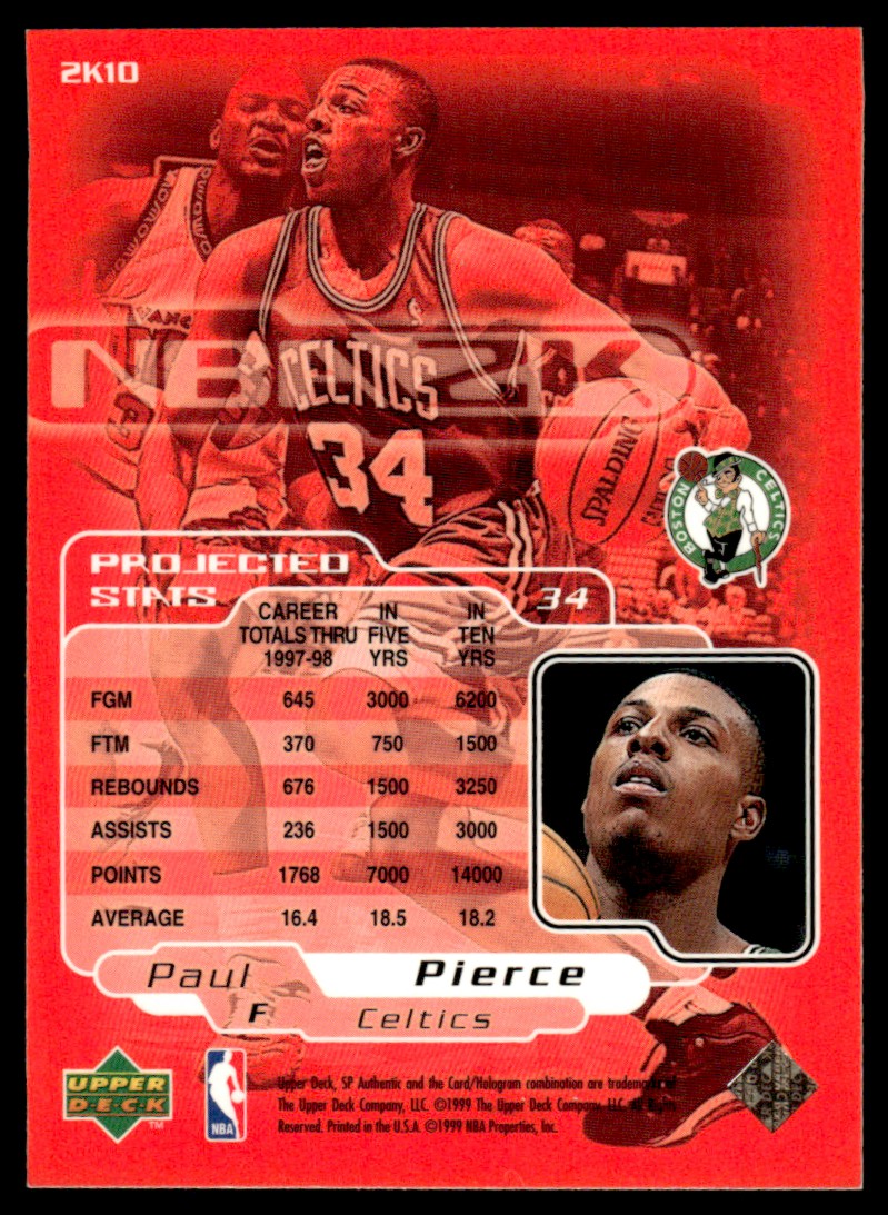 NBA UD BLACK 9/15 Paul Pierce 直筆サインカード NBA UD BLACK 9/15 Paul Pierce 直筆サインカード