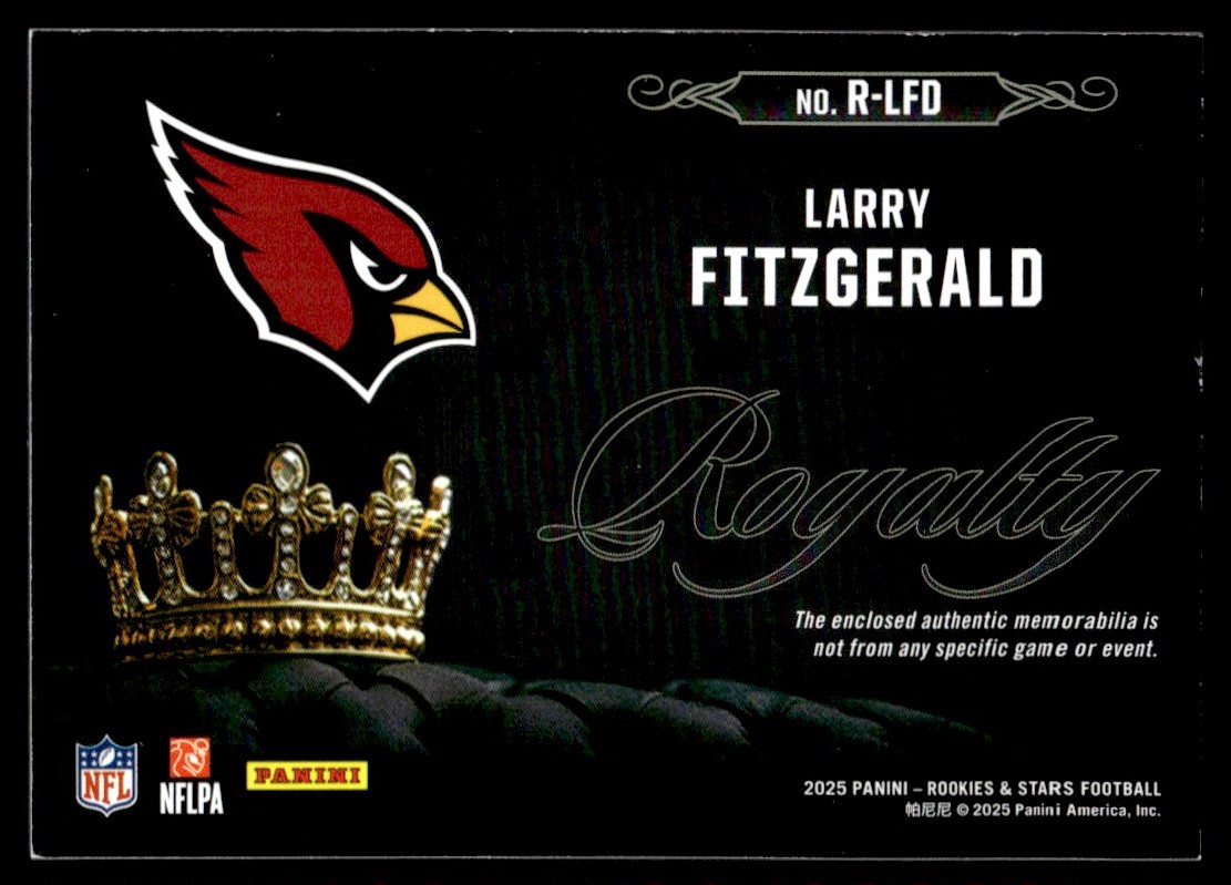 2025 Panini Rookies & Stars Royalty Larry Fitzgerald Arizona