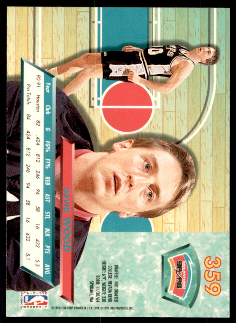 1992-93 Fleer Ultra. David Wood Basketball Cards #359 | eBay