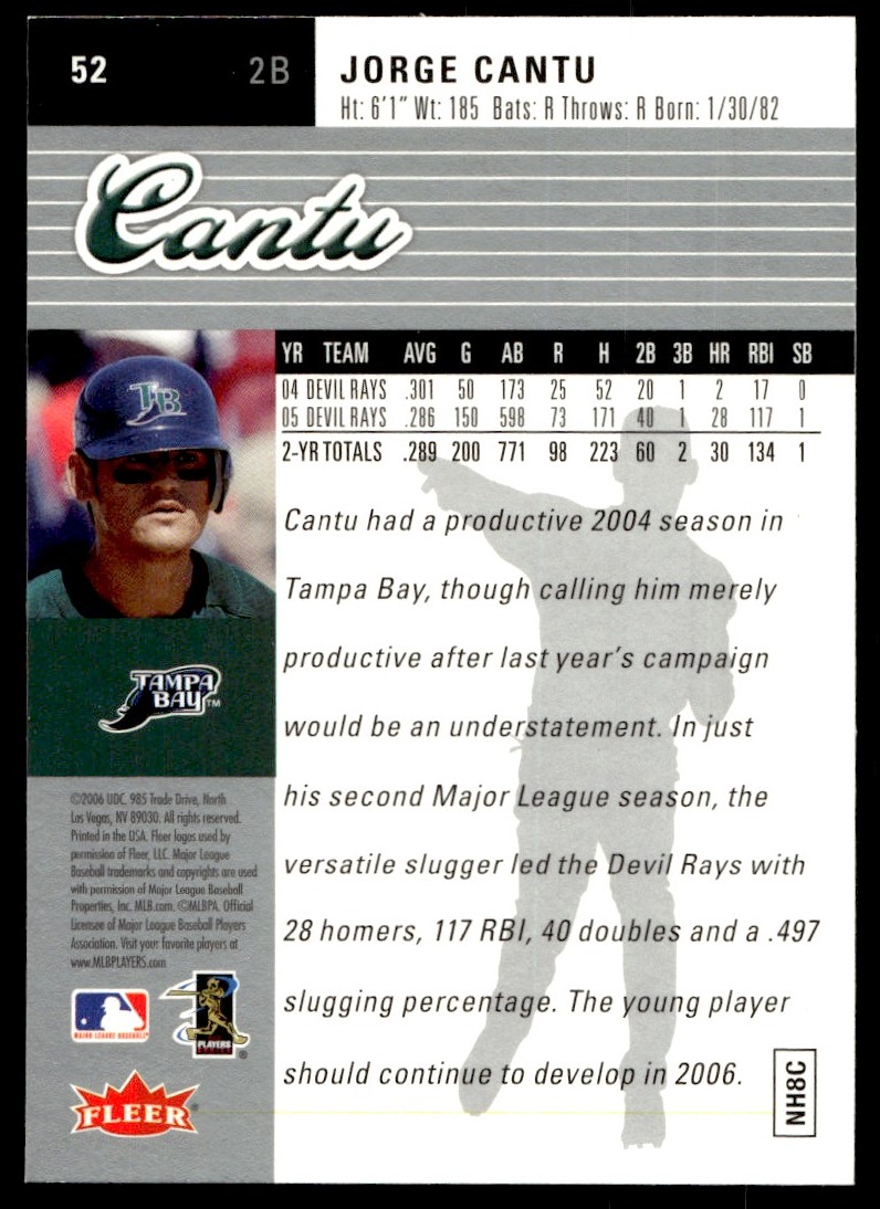 2006 Ultra Jorge Cantu #52 card back image