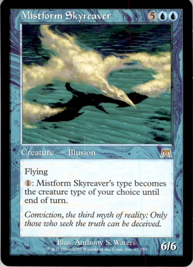2002 Magic The Gathering Onslaught Mistform Skyreaver #97