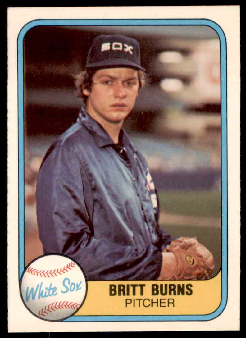 1981 Fleer MLB Baseball Britt Burns #342
