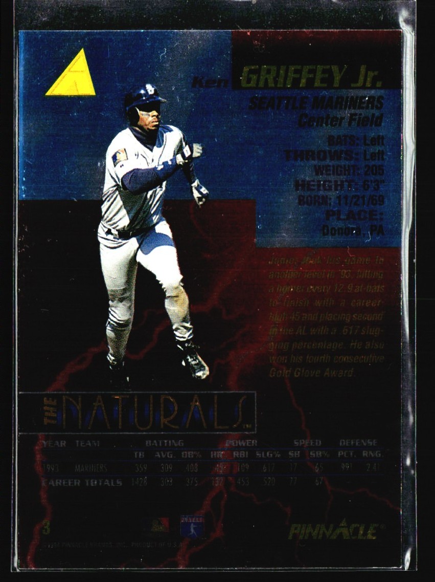 1994 Pinnacle The Naturals Ken Griffey Jr. Seattle Mariners #3 | eBay