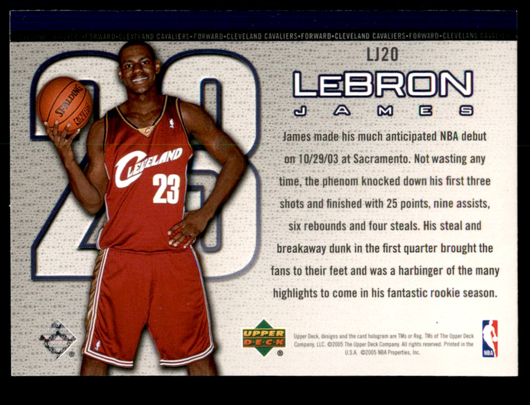2005-06 Upper Deck Rookie of the Year LeBron James #LJ20 on Kronozio