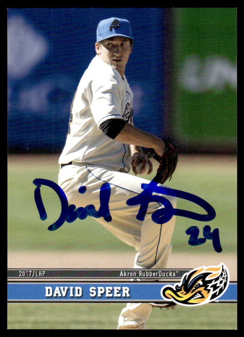 2017 Grandstand Baseball Card David Speer Akron RubberDucks #24