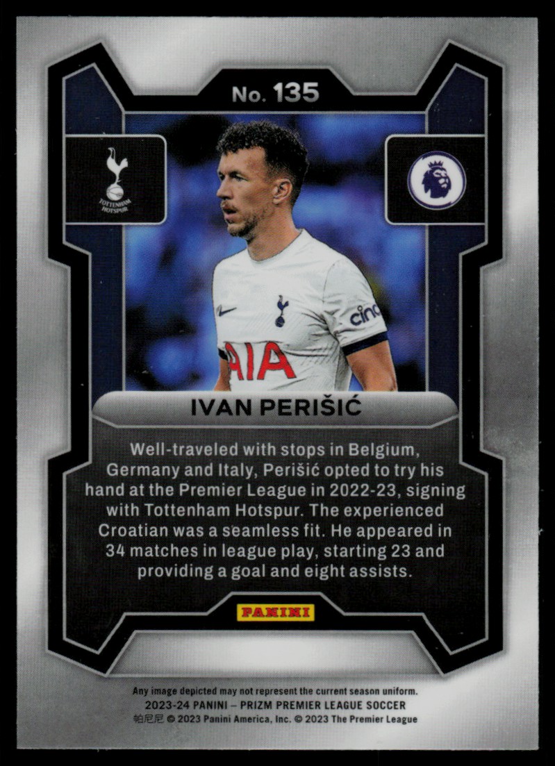 2023 Panini Prizm Premier League Ivan Perišić #135 card back image