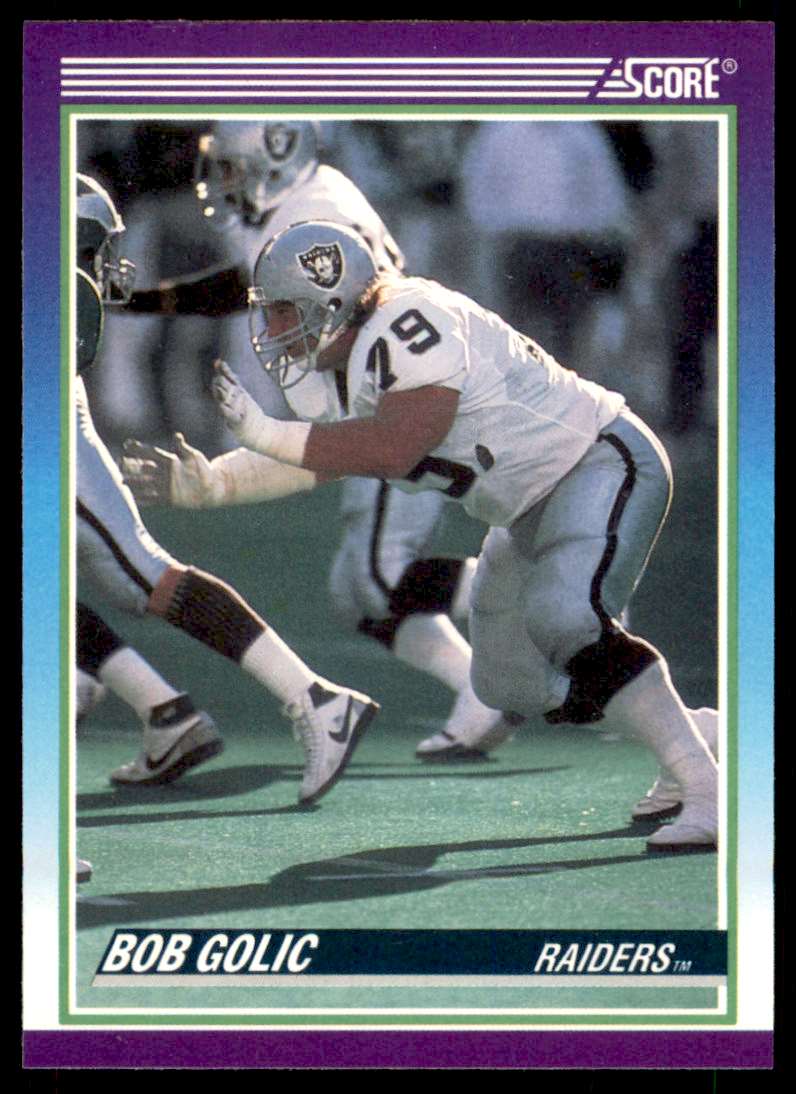 raiders football score on 1990 Score Bob Golic Los Angeles Raiders 512 Ebay
