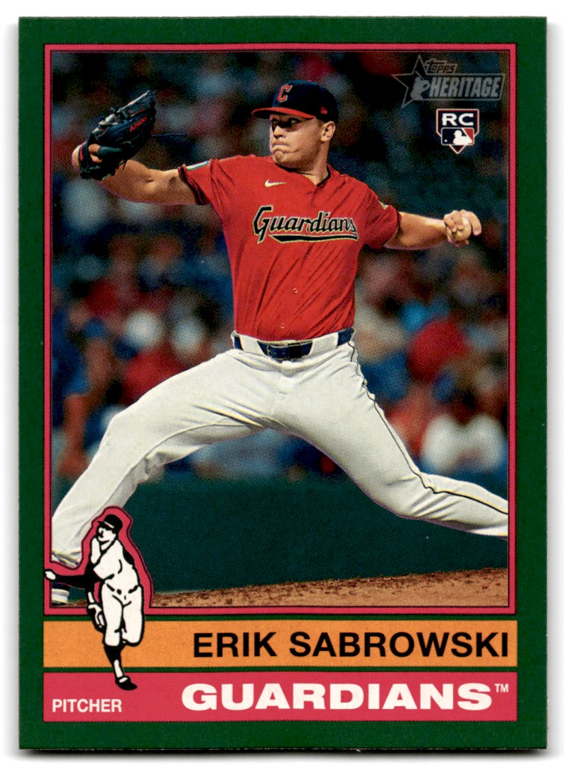 2025 Topps Heritage Dark Green Erik Sabrowski RC Cleveland