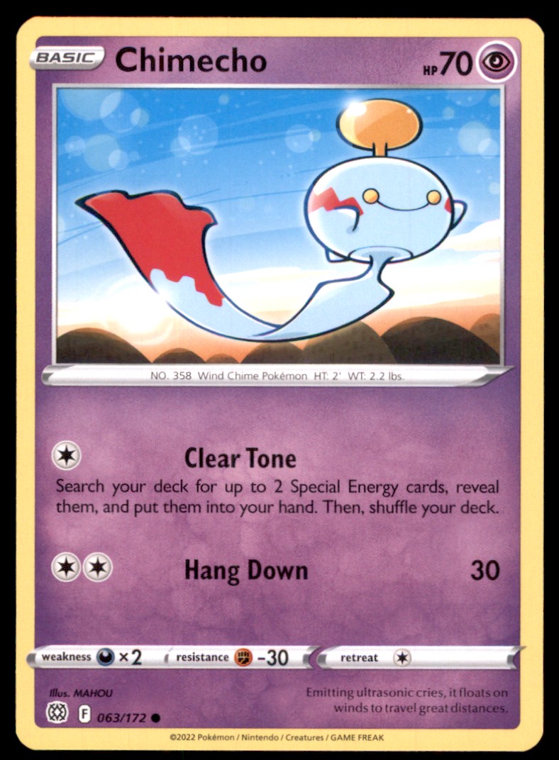 2022 Brilliant Stars Pokemon CHIMECHO Basic #063/172 | eBay