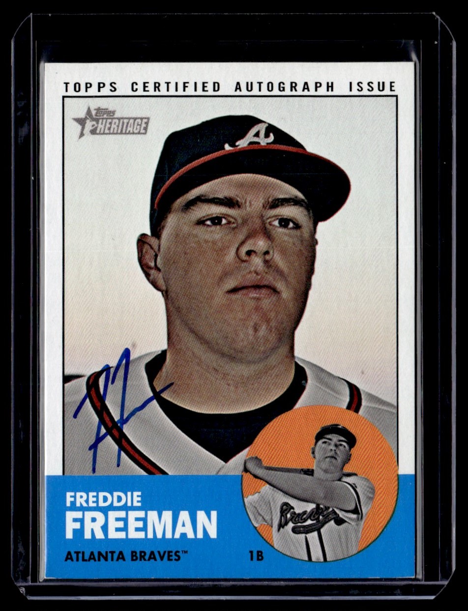 2012 Topps Heritage Real One Auto Freddie Freeman #ROA-FF card front image