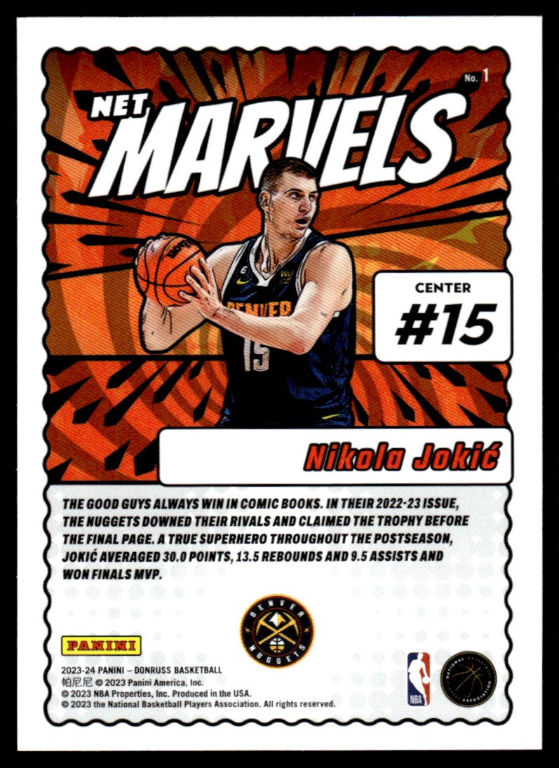 2023-24 Panini Donruss Net Marvels Nikola Jokic Denver Nuggets #1