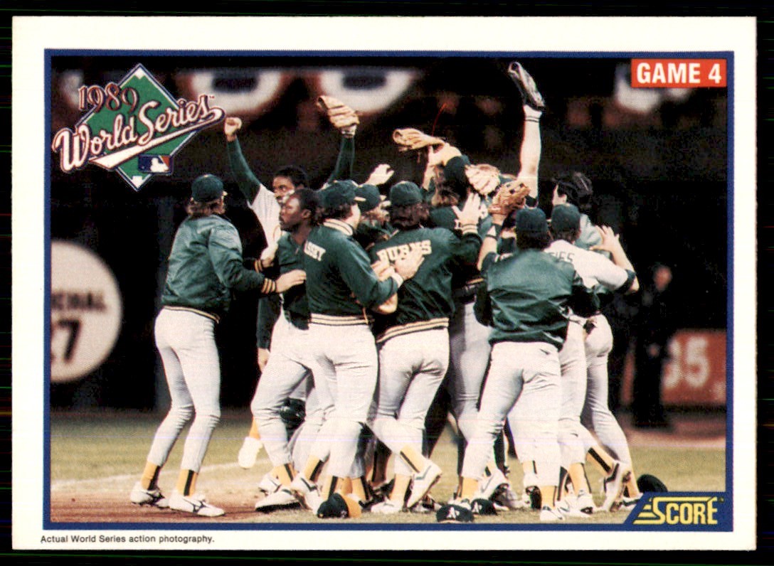 1990 Score 1989 World Series Game 4 Oakland Athletics #703 MLB