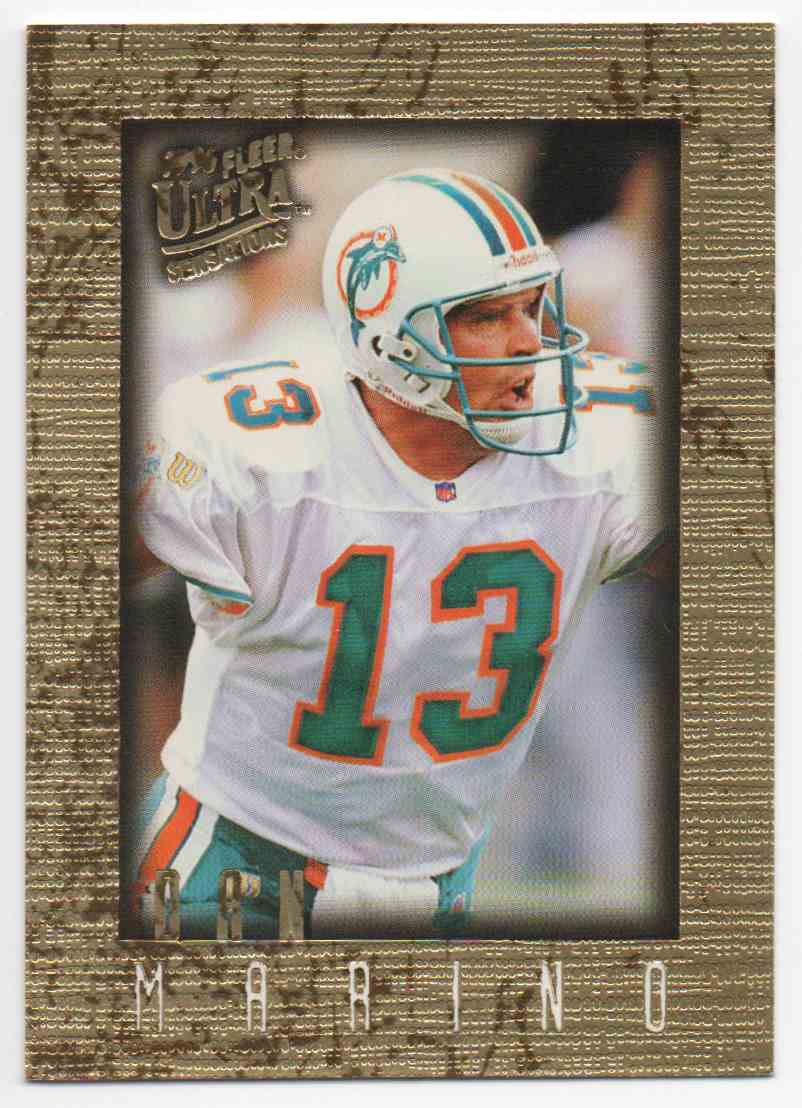 8 Dan Marino - Miami Dolphins - 1996 Select Football – Isolated Cards