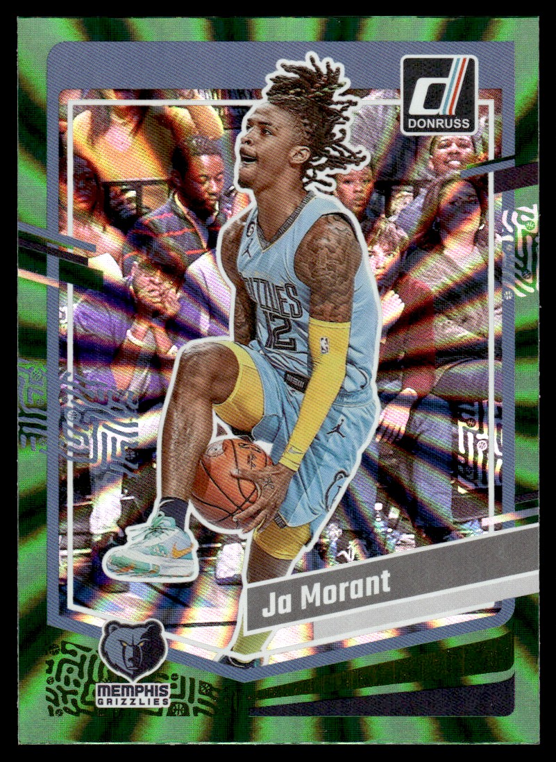 2023-24 Donruss Green Laser Holo Ja Morant Memphis Grizzlies