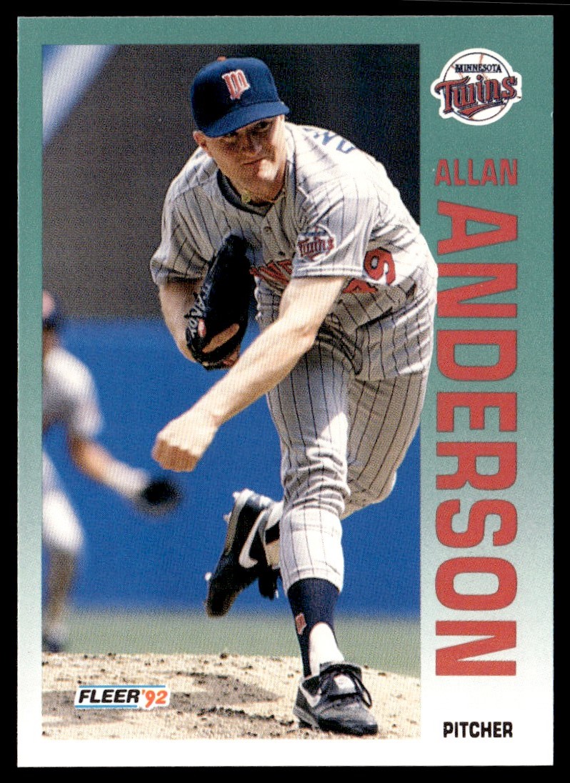 1992 Fleer Allan Anderson #196 on Kronozio