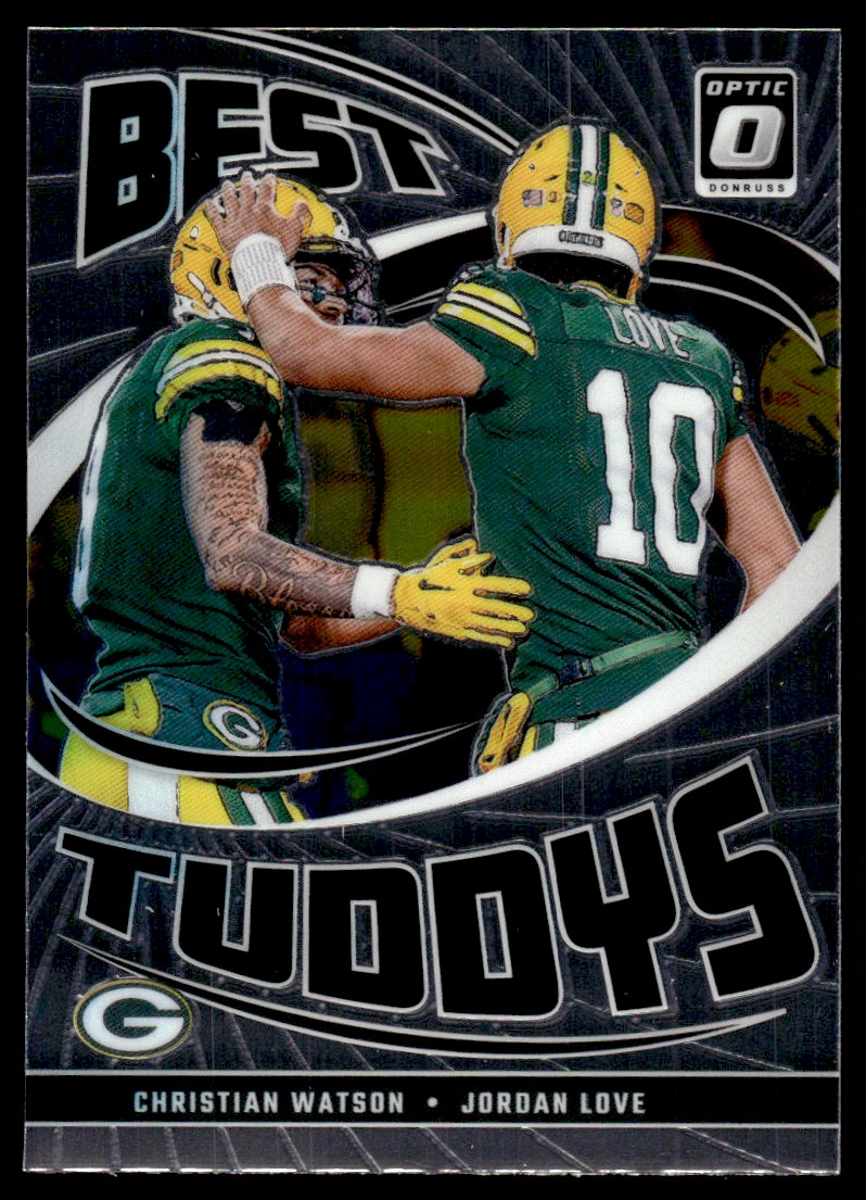 ＝LOVE サッカーカード Jordan Love Christian Watson Best Tuddys #5 2024 Donruss Optic
