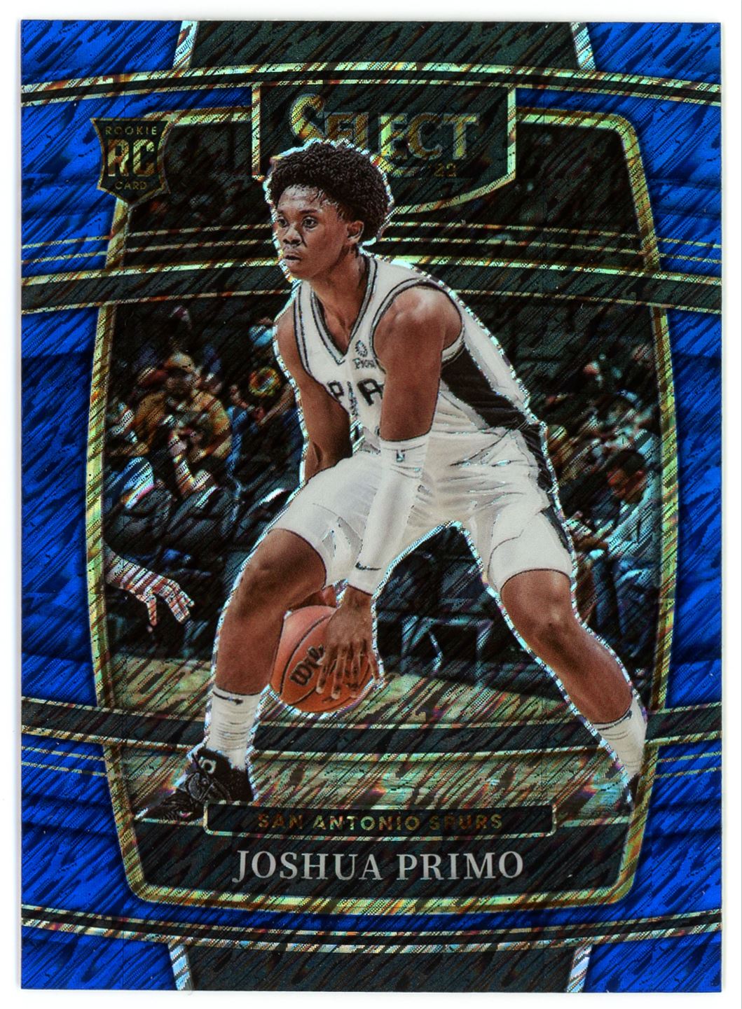 2021-22 Panini Select Premier Blue Shimmer` Joshua Primo #68 on