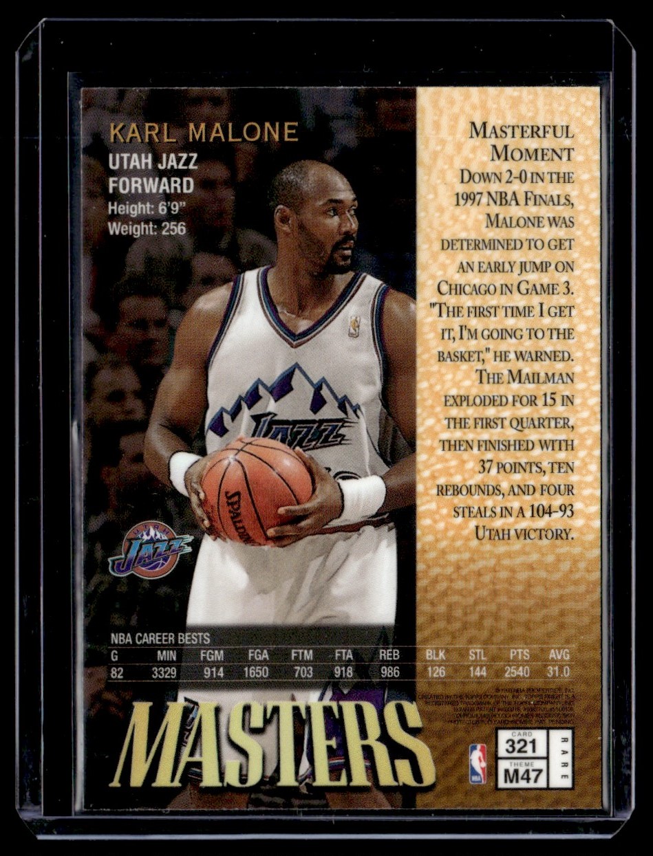 1997-98 Finest Masters Karl Malone Utah Jazz #321 | eBay