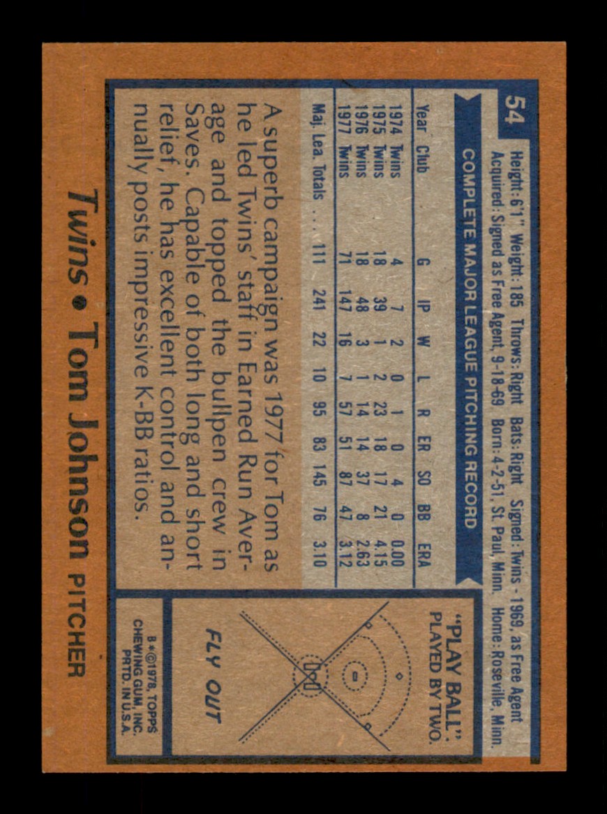Topps Baseball #1-250 1978 - TÚ ELIGES - Completa tu conjunto - Imagen 108 de 499