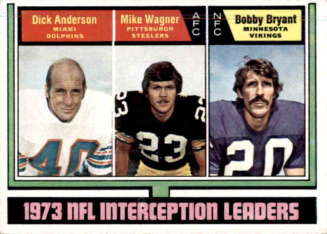 1974 Topps 1973 Nfl Interception Leaders #332 On Kronozio