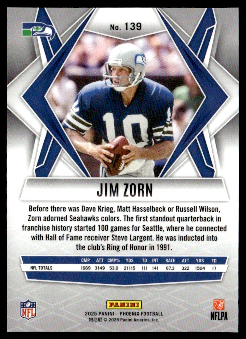 2025 Panini Phoenix Silver Jim Zorn #139 | eBay