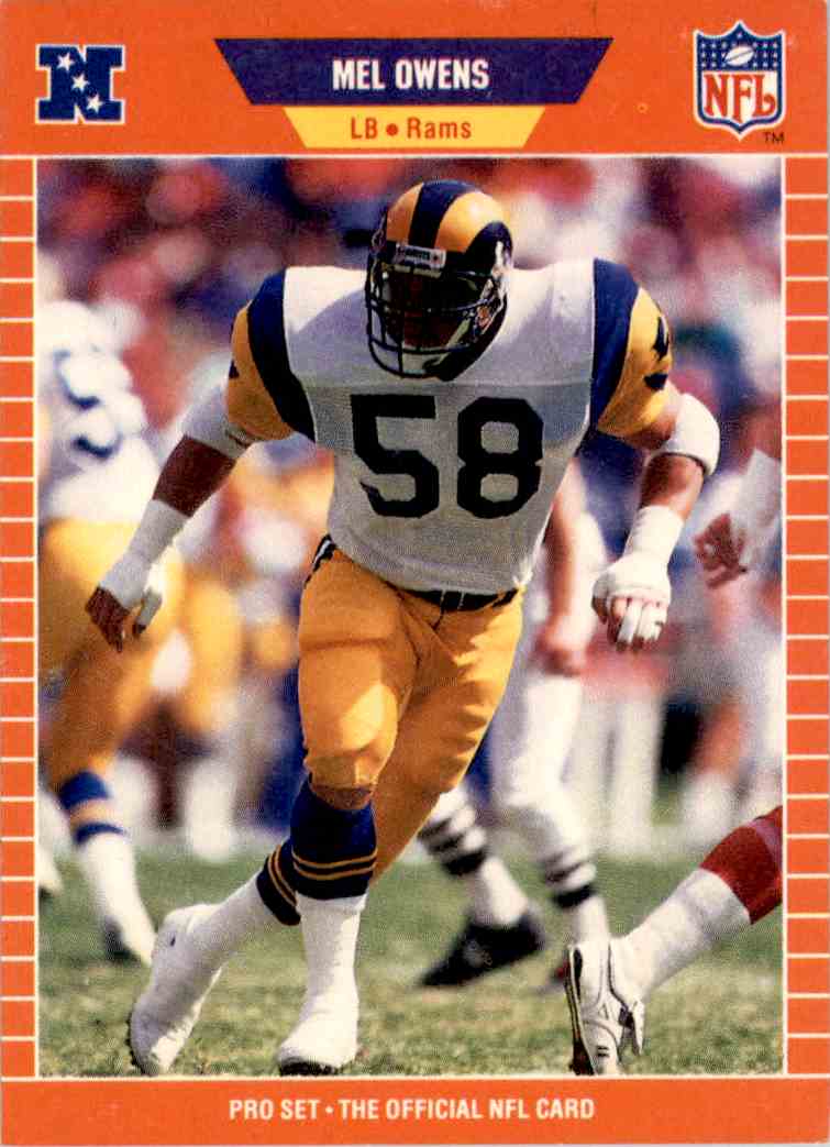 1989 NFL Pro Set Mel Owens Los Angeles Rams #206 | eBay