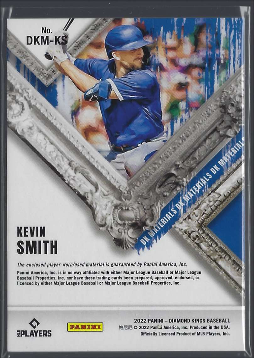2022 Diamond Kings DK Materials Kevin Smith #DKMKS card back image