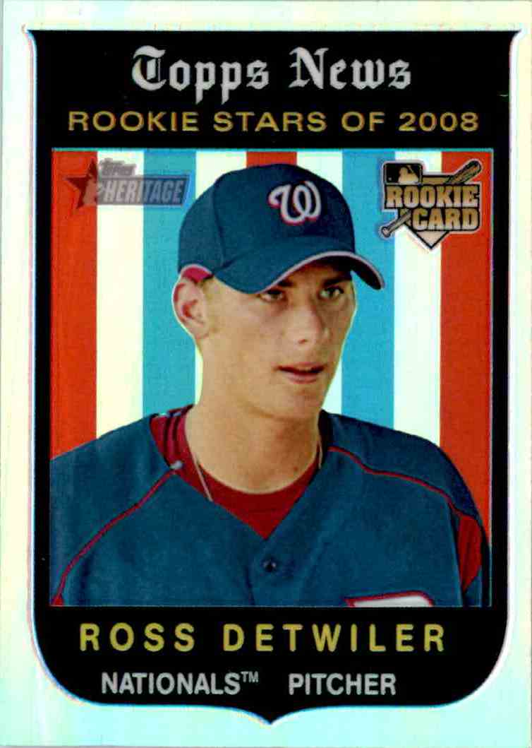 2008 Topps Heritage Chrome Refractors Ross Detwiler #C180 on Kronozio